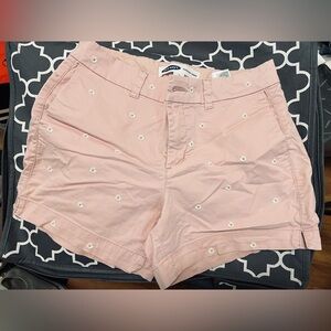 Old Navy Pink Bermuda Shorts Cotton Blend Casual